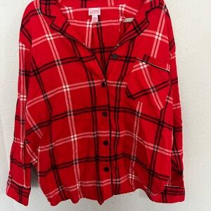 Wondershop Red Plaid Sleepwear Top